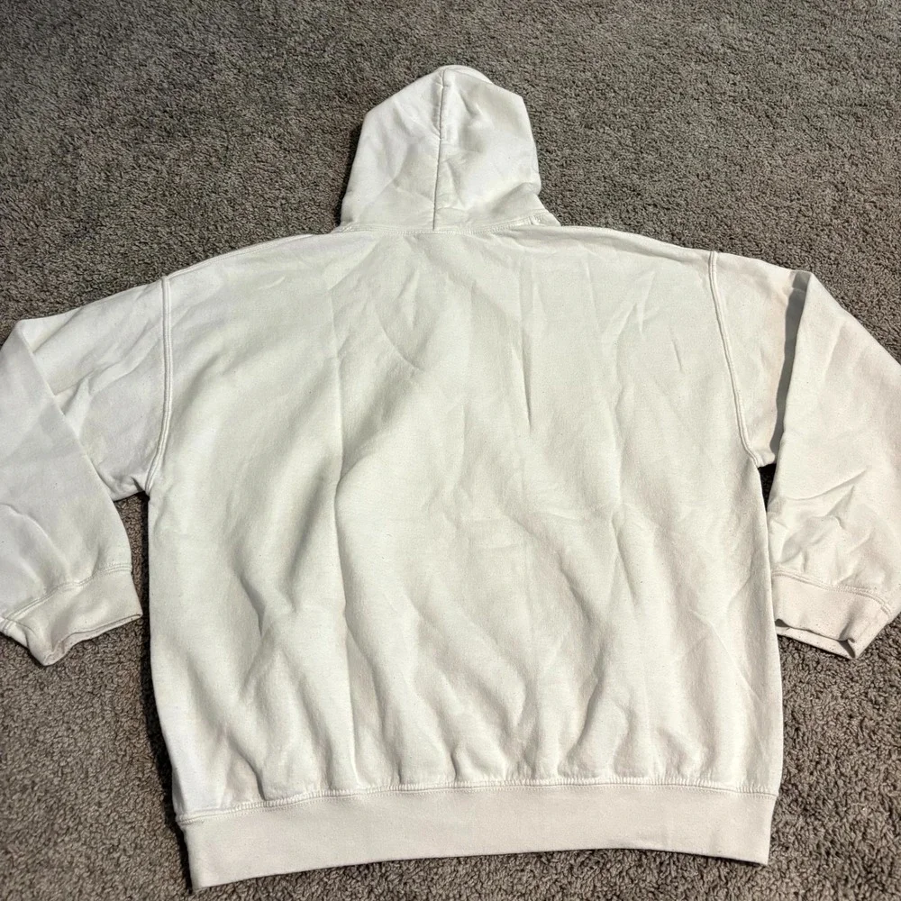 Gildan Heavy Blend Hoodie XL White Blank Pullover Sweatshirt Cotton Poly - Picture 9 of 9